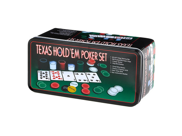 Texas poker set chips 200pcs cards mat