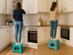 Folding plastic stool kitchen stool footstool handy durable