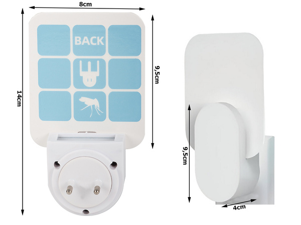Mosquito repellent insect repellent with interchangeable plates uv-contact cleaner