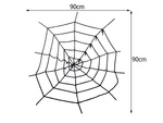 Tela de araña artificial grande negro halloween decoración