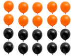 Set de globos halloween negro naranja 20pcs