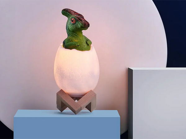 Nakts gaismas dinozauru dinozauru dino olu rgb rezultātā olu gaisma bērniem
