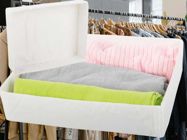 Clothes organiser underwear for wardrobe drawer white universal