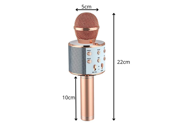 Беспроводной микрофон bluetooth караоке динамик круглый с чехлом различные режимы