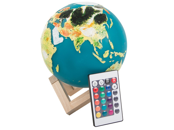 3d rgb globe light naktslampiņa ar tālvadības pulti, 20 režīmi, pieskāriena funkcija, bērniem