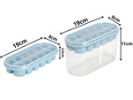 Ice cubes tray with container and lid silicone ice cubes tray mould