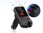 bluetooth siųstuvas 5.0 fm garsiakalbis usb qc tf bass lcd 12-24v