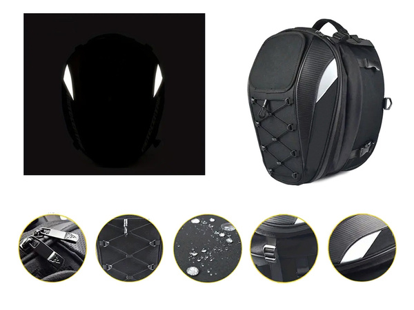 Motocicletă rucsac motocicletă cască impermeabil sac pannier scaun 2in1