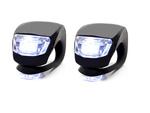 Bike light 2 led front light 2pcs silicone water resistant