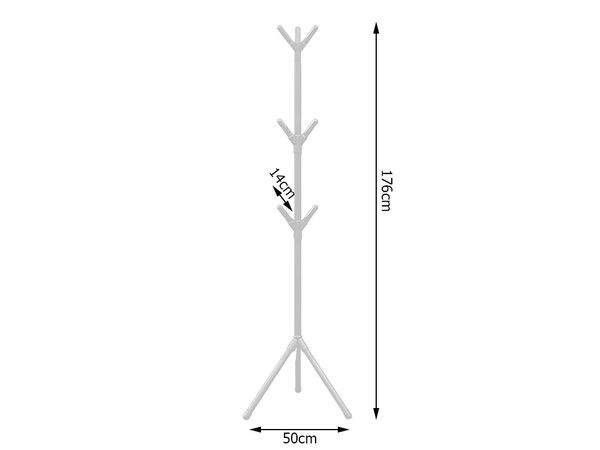Floor standing clothes rack jackets floor stand metal white