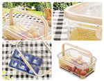 Food containers for storage at low temperatures cooling insert