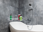 Loft esquina baño ducha estante gancho colgante blanco