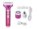 Depilator women's body shaver legs trimmer 4in1 interchangeable tips usb
