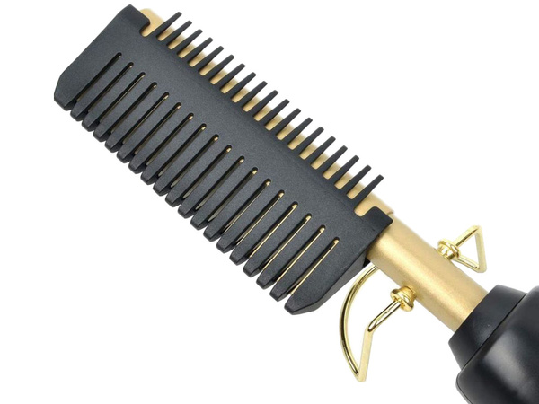 Electric comb hair straightener brush