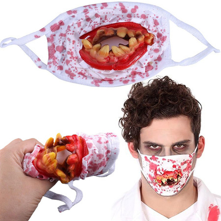 Bloody teeth mask halloween horror disguise halloween costume