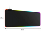 Игровой коврик с подсветкой rgb xl 80x30 под клавиатуру мышь usb