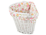 Large wicker bicycle basket click handlebar basket with insert