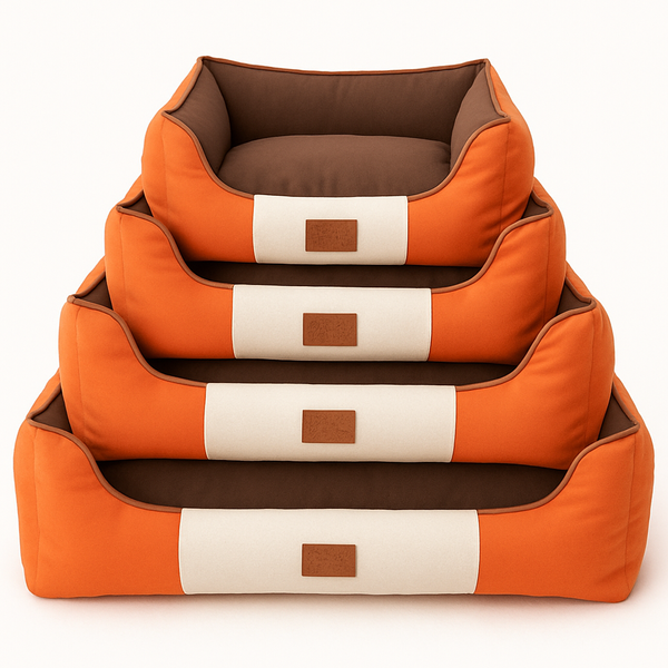 RECTANGULAR PET BED M ORANGE (30)
