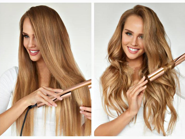 Hair straightener ceramic curling iron 2in1 twist