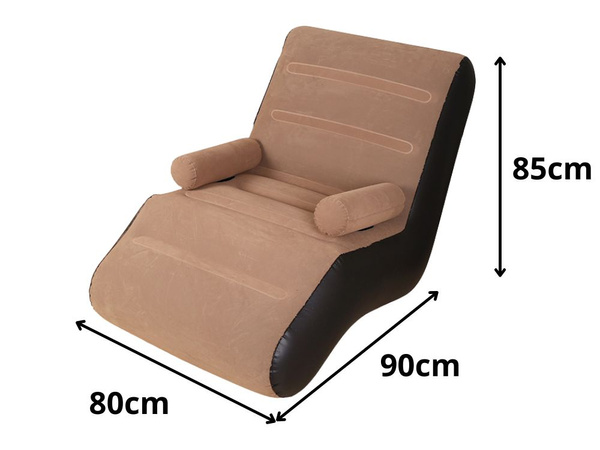 Fauteuil gonflable avec accoudoirs chaise longue confortable avec pompe