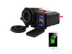 Gniazdo zapalniczki motocykl woltomierz 2x usb