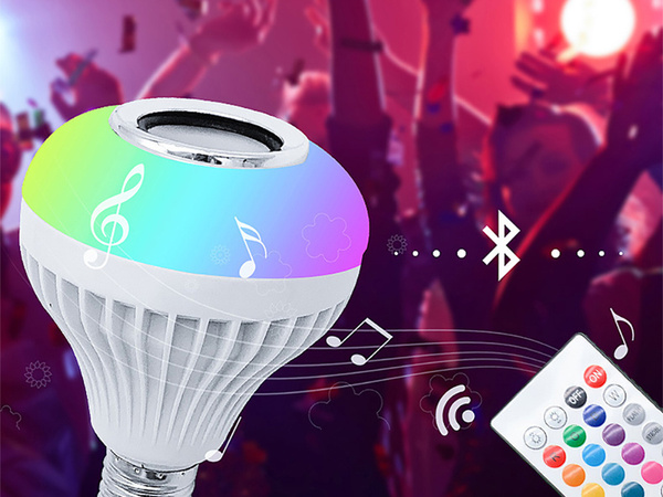 Led värviline pirn rgb kõlar bluetooth puldiga