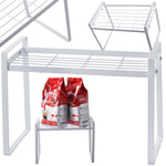 Estante metálico de un nivel para encimera de cocina organizador de cocina soporte de altillo