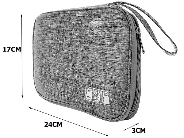 Cestovní organizér na kabely a nabíječky