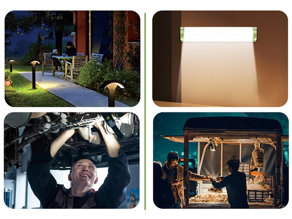 Lampe d'atelier à led avec crochet aimanté batterie rechargeable universelle powerbank