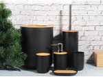 Set baie 6-in-1 baie toilet toilet handle bin black set