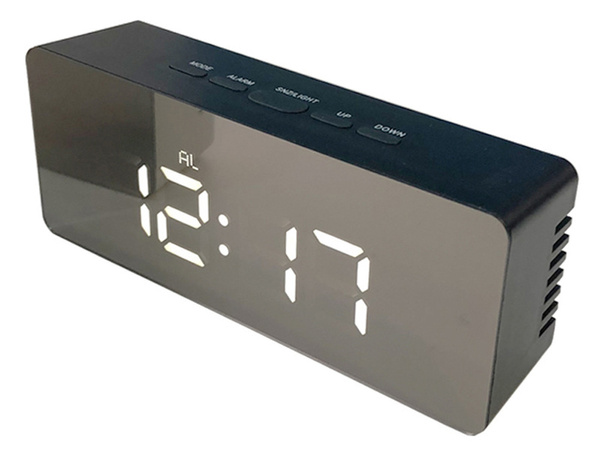 Led budík led časovač led zrcadlo budík datum 4v1