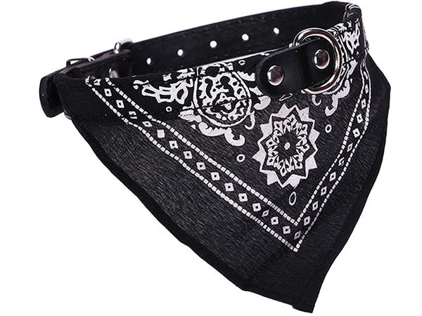 Dog collar with bandanna for dog cat l
