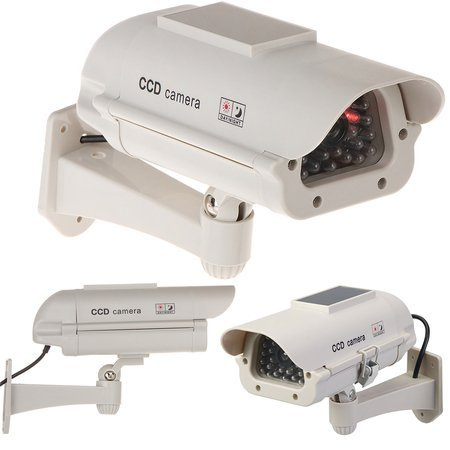 Kameraattrappe solar blinkende led kamera