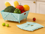 Fruit and vegetable basket, organiser, colander, foldable tray, plastic basket