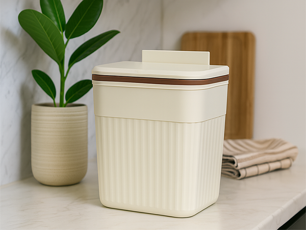 Kitchen waste bin for the bathroom room hanging free-standing lid