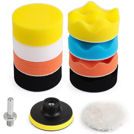 Set of polishing sponges pads for drill 80mm