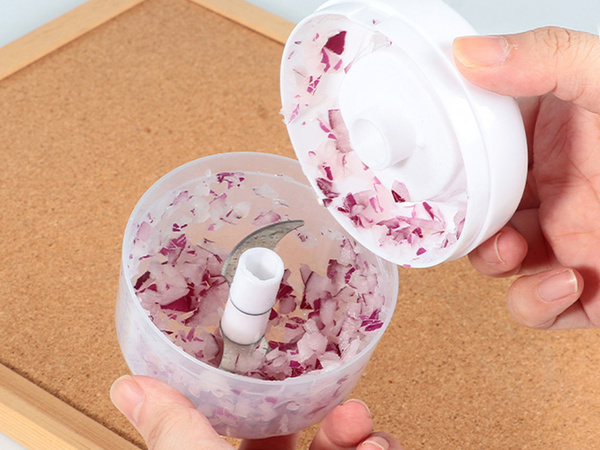 Elektriskais pārtikas smalcinātājs sīpolu un dārzeņu smalcinātājs