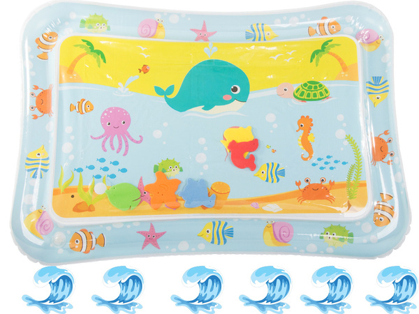 Inflatable sensory water mat for toddlers to play on