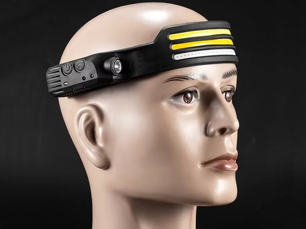 LATARKA CZOŁOWA CZOŁÓWKA LED AKUMULATOROWA USB Z CZUJNIKIEM RUCHU 3 PASKI