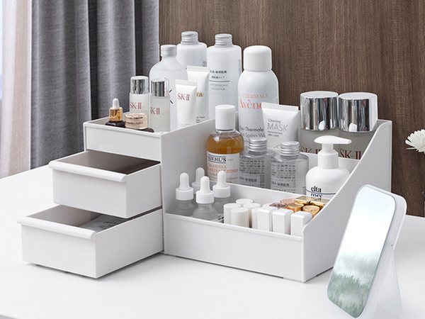 Kazeta organizér kozmetiky šperky kontajner s dvoma zásuvkami