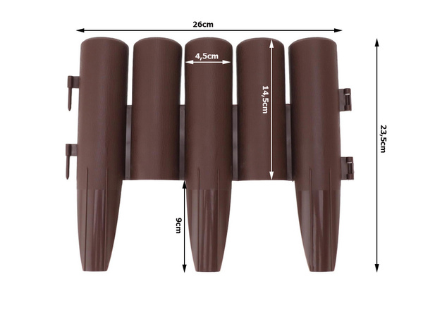 Jardin palisada barriere de jardin 215cm 8 elem.