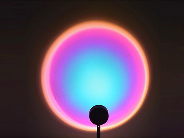 Projektor lámpa naplemente kelet utánzat fém led rgb usb + távirányító