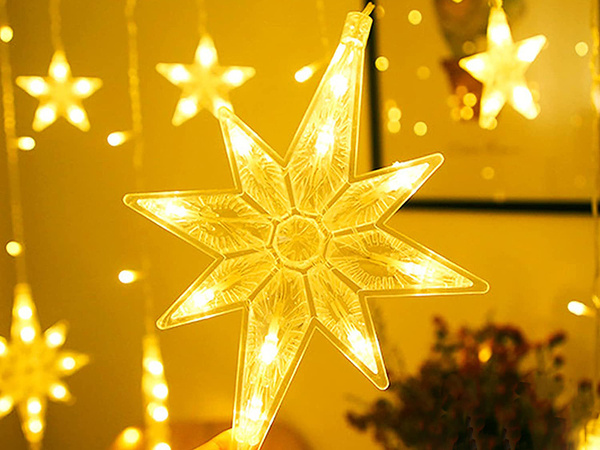 Lichter girlande sterne licht vorhang 138 led