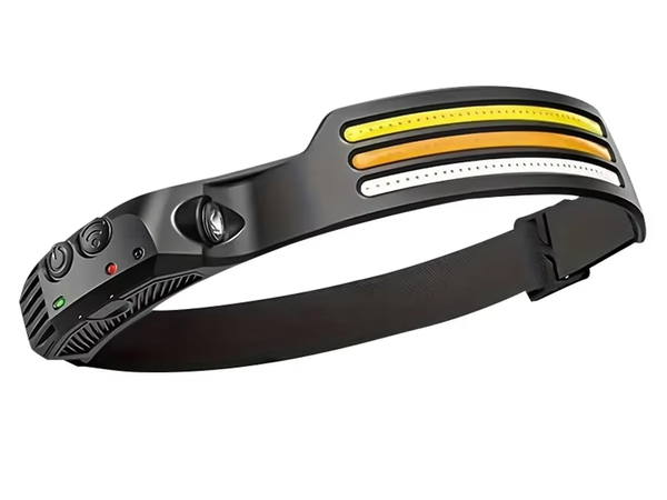 Priekšējā lukturīša LED akumulatora USB ar kustības sensoru 3 joslas