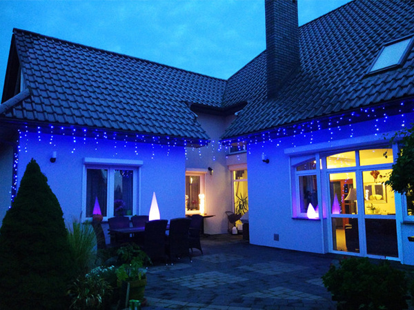 Light curtain 300 led cold white 10m combined christmas tree lights garland