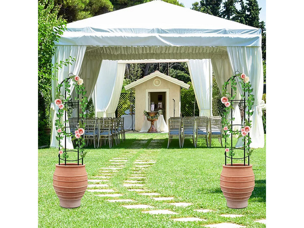 Vrtna pergola cvetlični podporni stolpec za plezalne rastline lok zvon za vrtnice 190