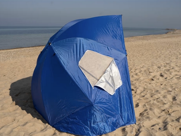 Strand napernyő képernyő összecsukható kerti sátor 2in1 xxl nagy uv szűrővel