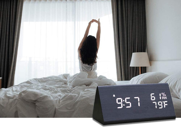 Elektronska budilka termometer higrometer