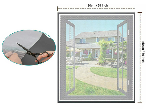 Black insect screen window netting 150x130cm