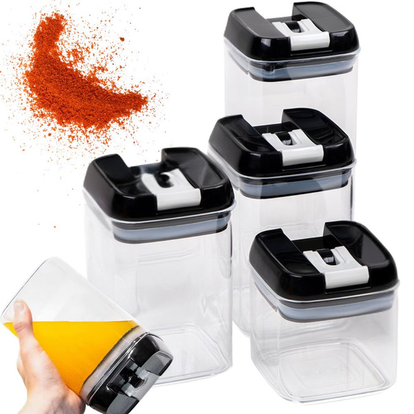 Recipientes de cocina para alimentos para pasta, recipiente con junta, juego de 4 unidades